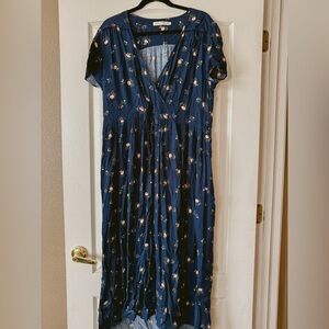 GUC Christy Dawn Navy Floral Maxi Dress